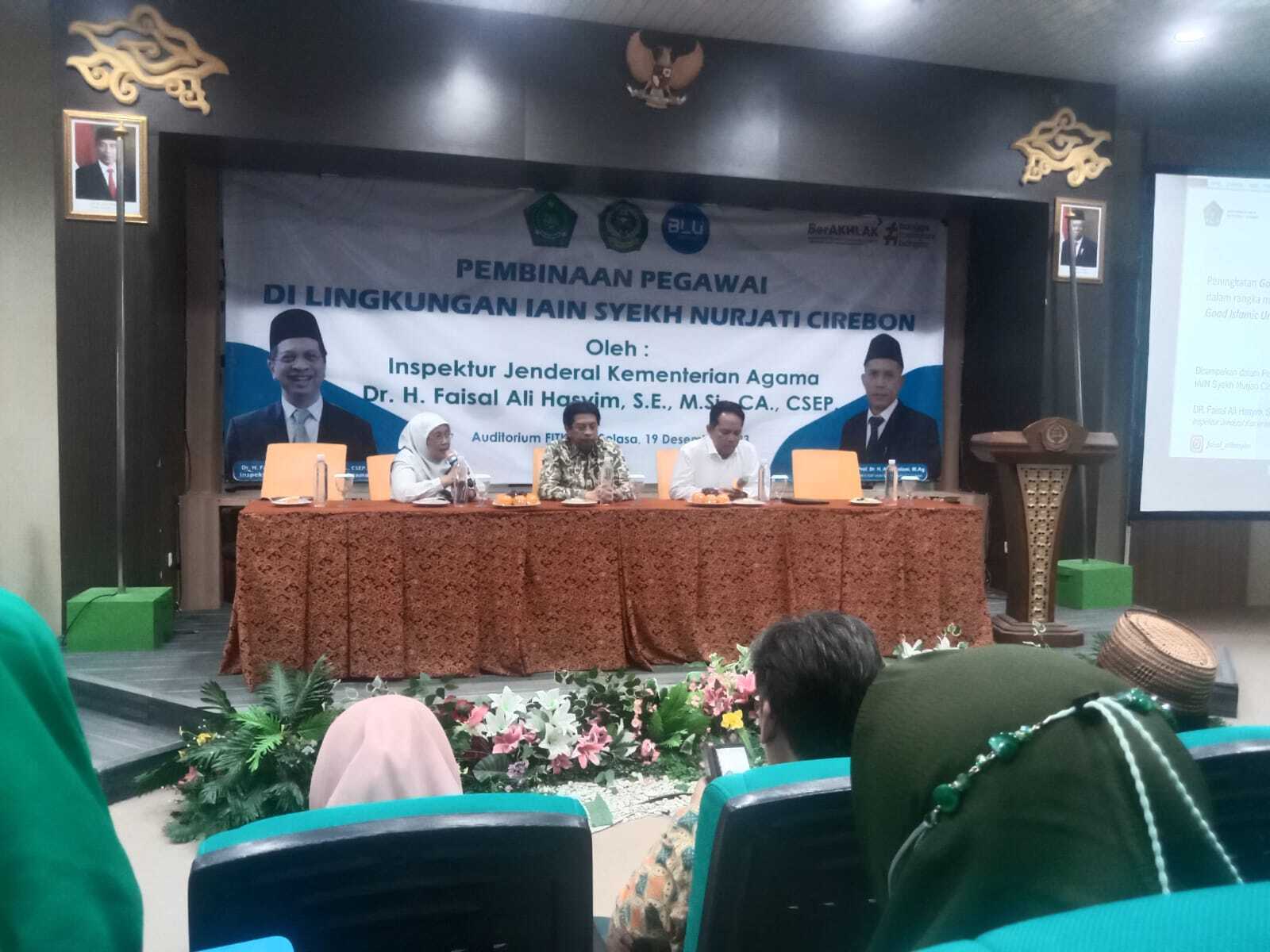 Staf dan Dosen Jurusan PBA Ikuti Pembinaan Pegawai oleh Inspektur Jenderal Kementerian Agama